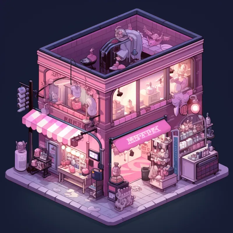 3D Isometric Mini Shops