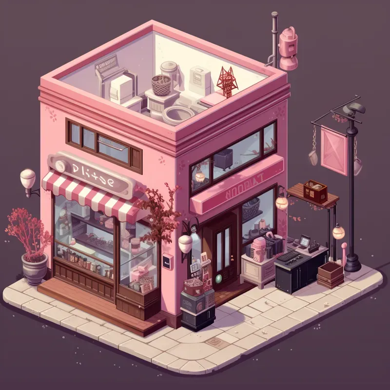 3D Isometric Mini Shops