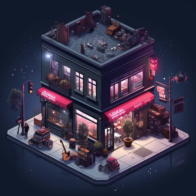 3D Isometric Mini Shops