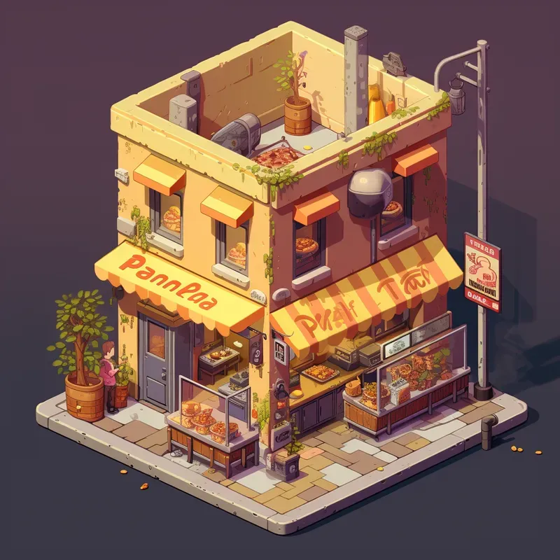 3D Isometric Mini Shops