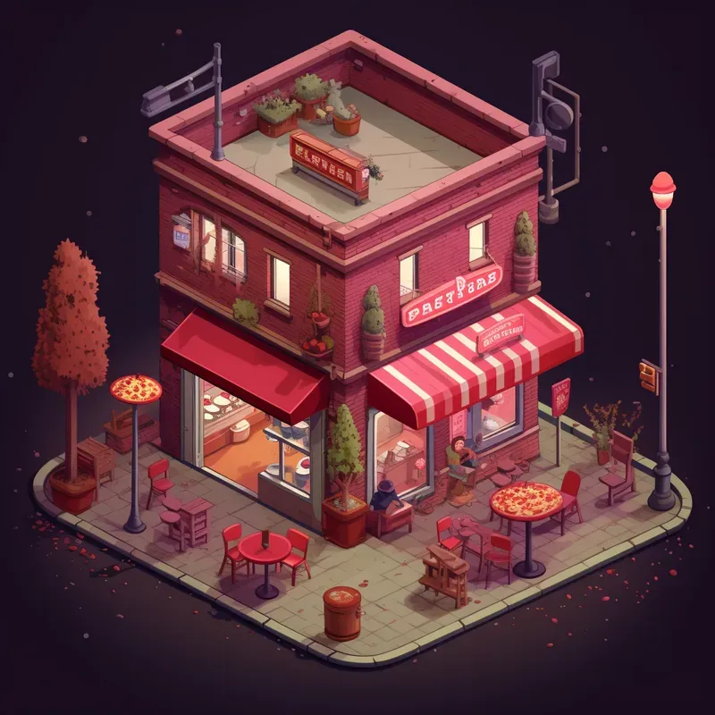 3D Isometric Mini Shops