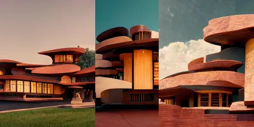 Sci-fi Architectural Villa generated by midjourney