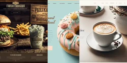 UI Web Designs generated by midjourney