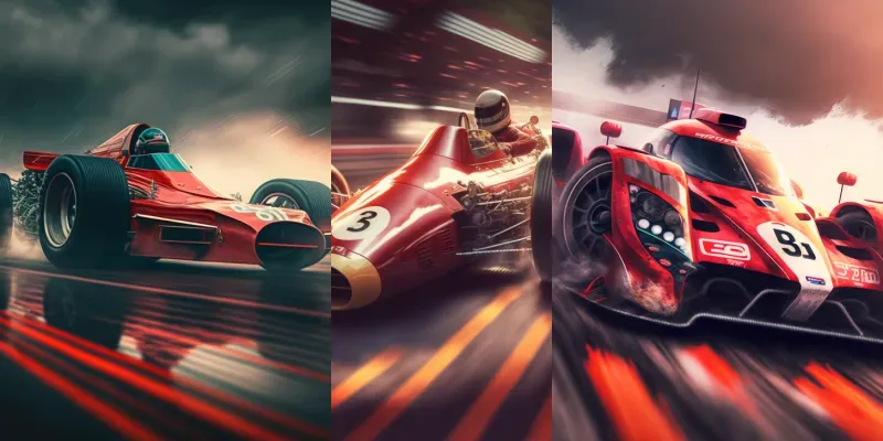 Race Cars In Motion generated by undefined