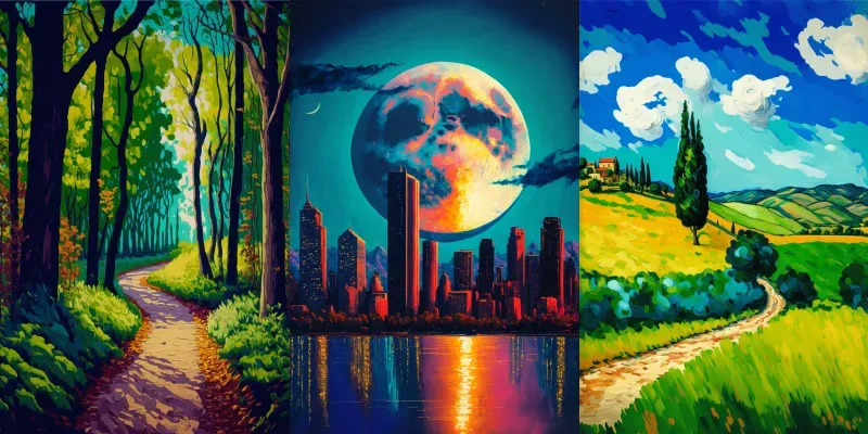 Vibrant Scenery Illustrations generated by undefined