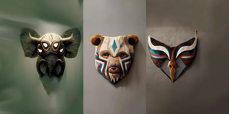 Tribal Animal Masks generated by undefined