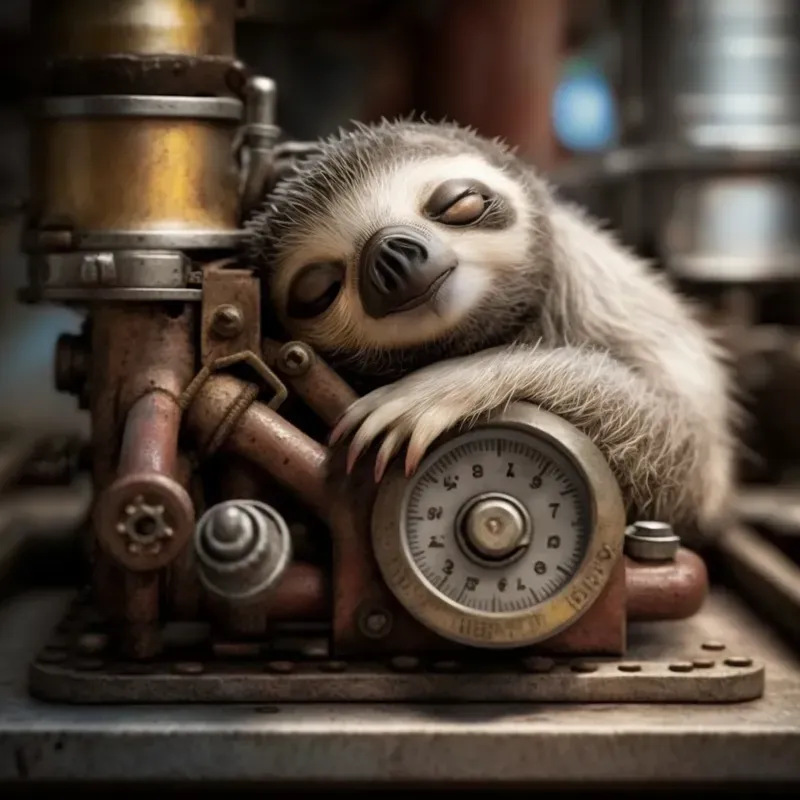 Baby Animals And Rusted Mechanicals