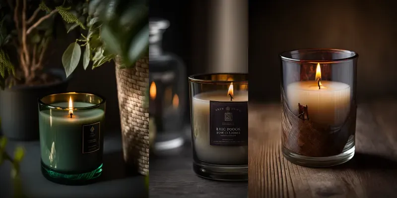Candle Product Photographs generated by undefined