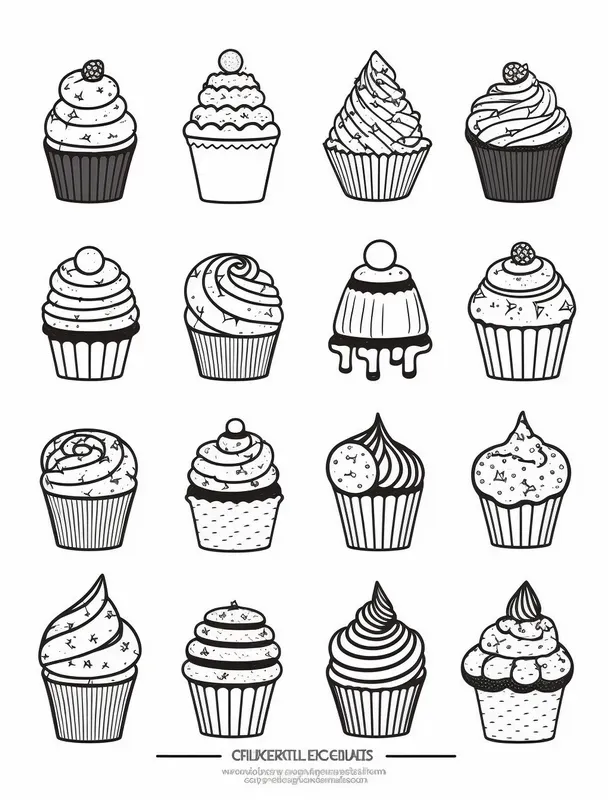 Clip Art Style Clean Coloring Page