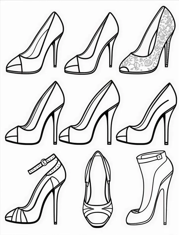 Clip Art Style Clean Coloring Page