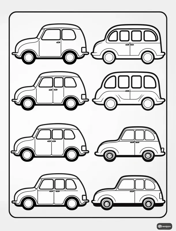 Clip Art Style Clean Coloring Page