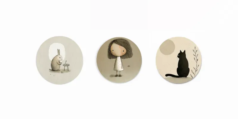Cute Children Stickers  Bagdes generated by undefined