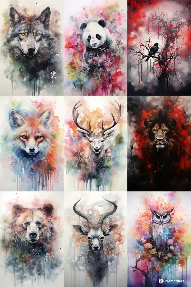 Ink Animal T-shirt Designs