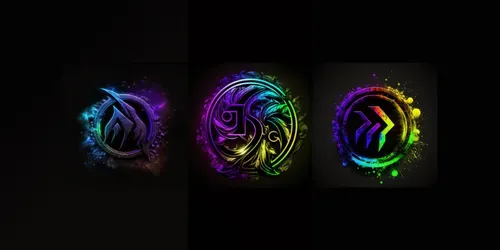 Generic Colourful Trendy Logos generated by midjourney