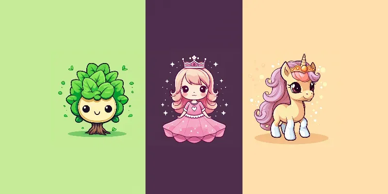 Kawaii Characters Fun Designs generated by undefined