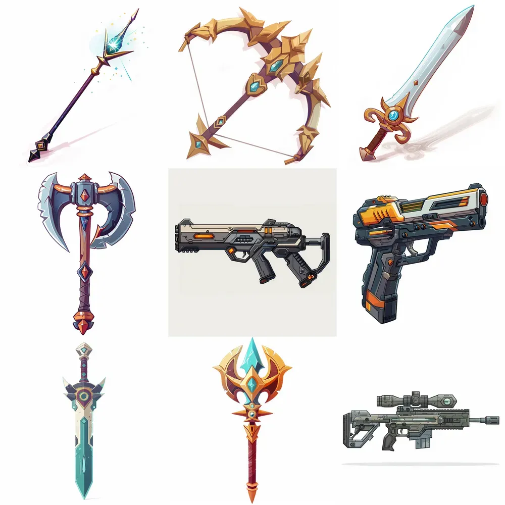 Simple 2D Video Game Weapons