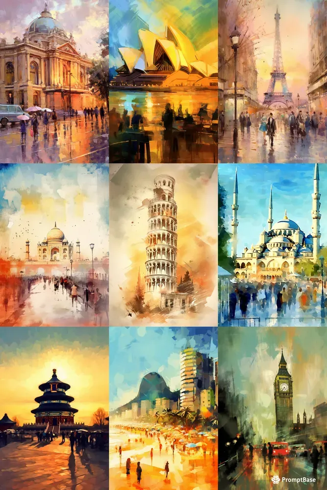 Artistic Travel Poster Paintings