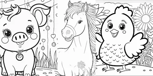 Modern Cartoon Coloring Books generated by midjourney