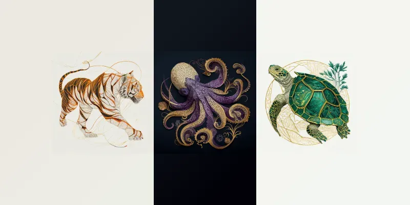 Kintsugi Line Art Illustrations generated by undefined