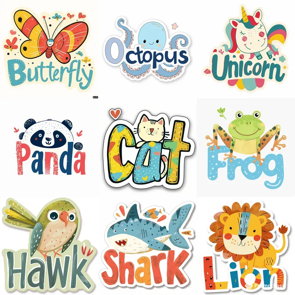Whimsy Animal Stickers
