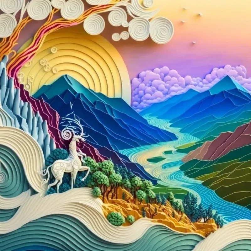 Colorful Paper Fairytale Art