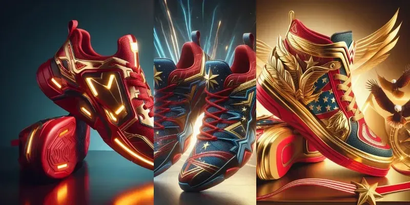 Superhero Shoe Product Shots generated by undefined