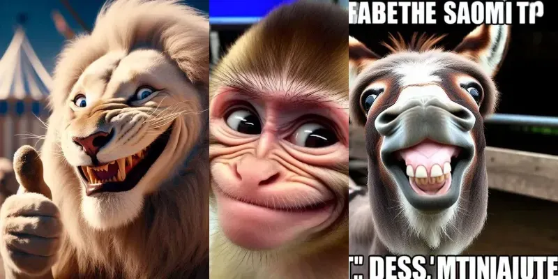 Funny Animal Meme Faces generated by undefined