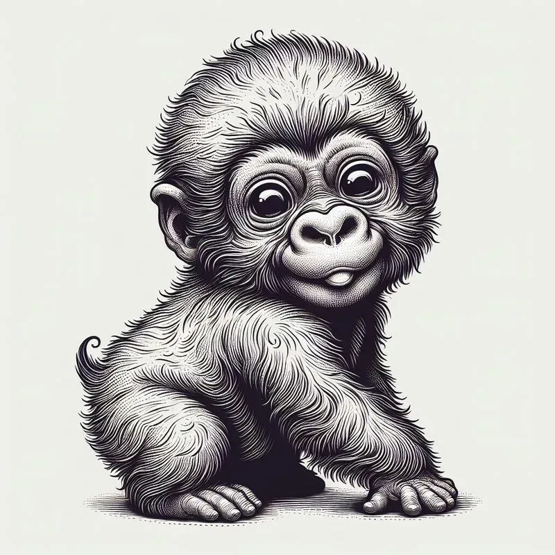 Cute Baby Animal Tattoo Illustrations