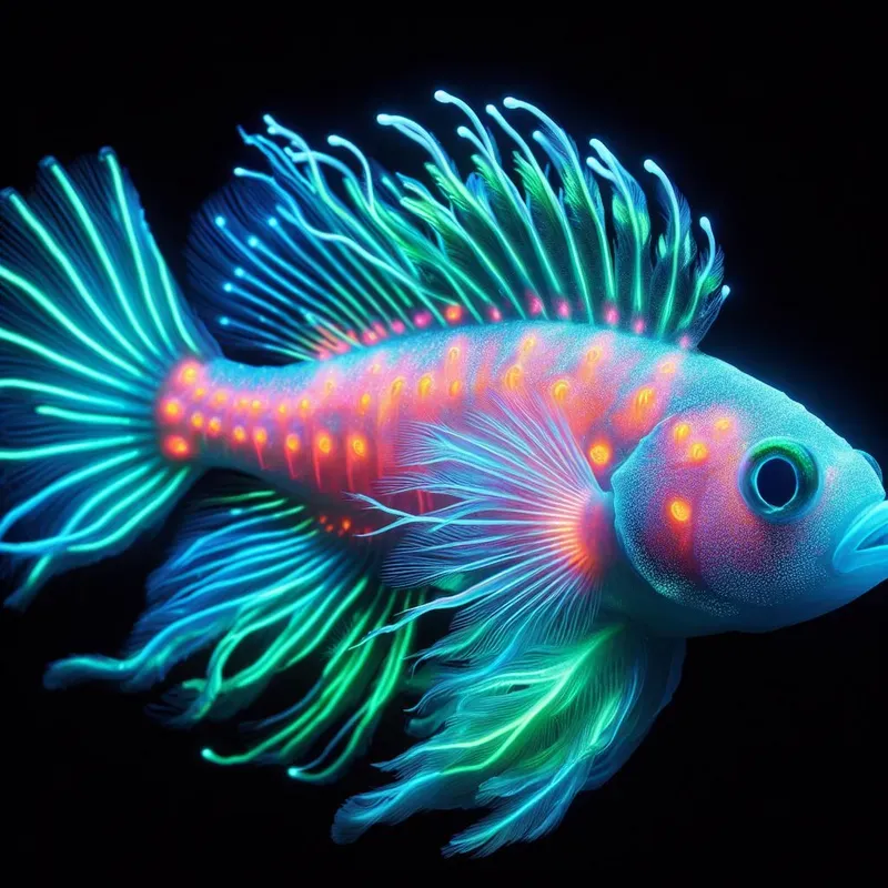 Bioluminescent Animals Glowing Neon