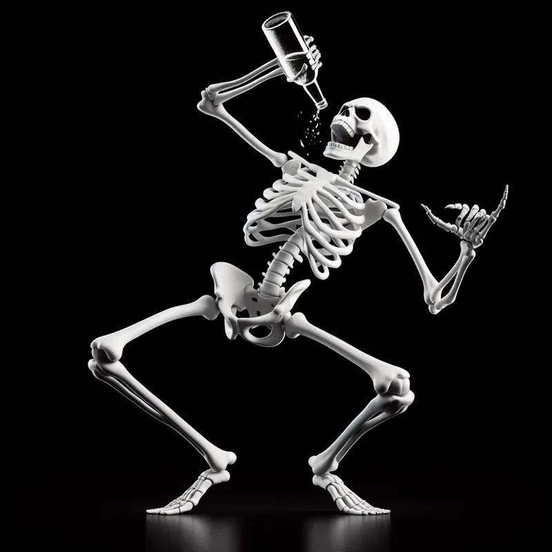 Funny Skeleton Vector Art