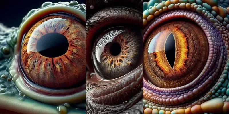 Realistic Animal Eye Macro Photos generated by undefined