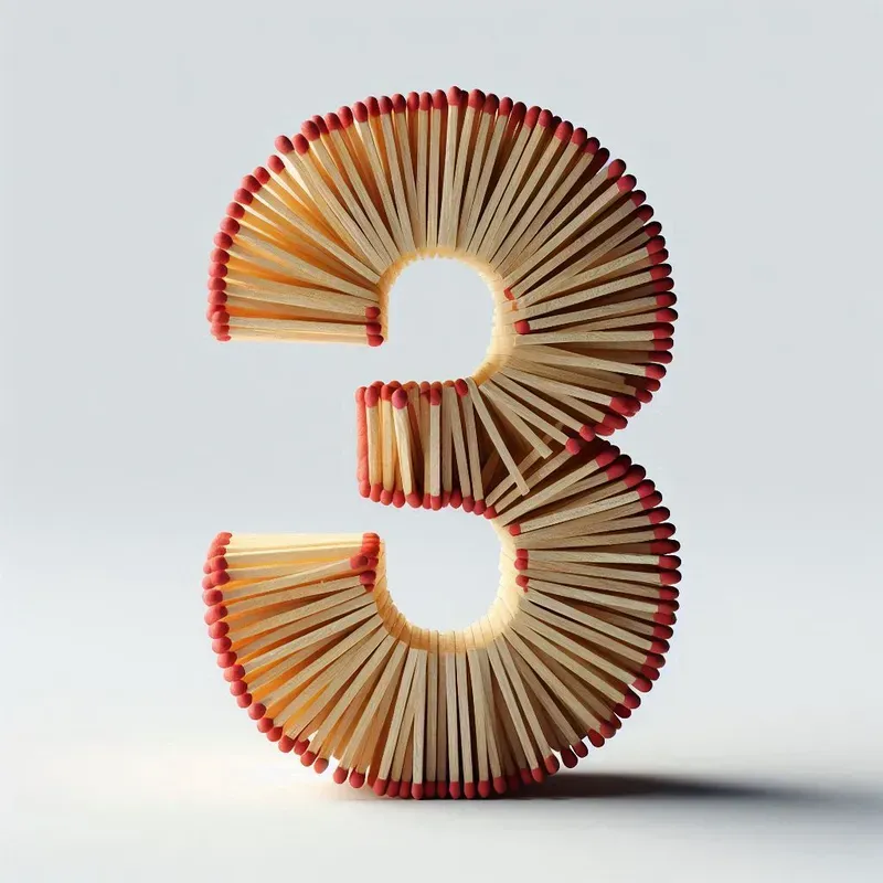 Matchstick 3D Letters And Numbers