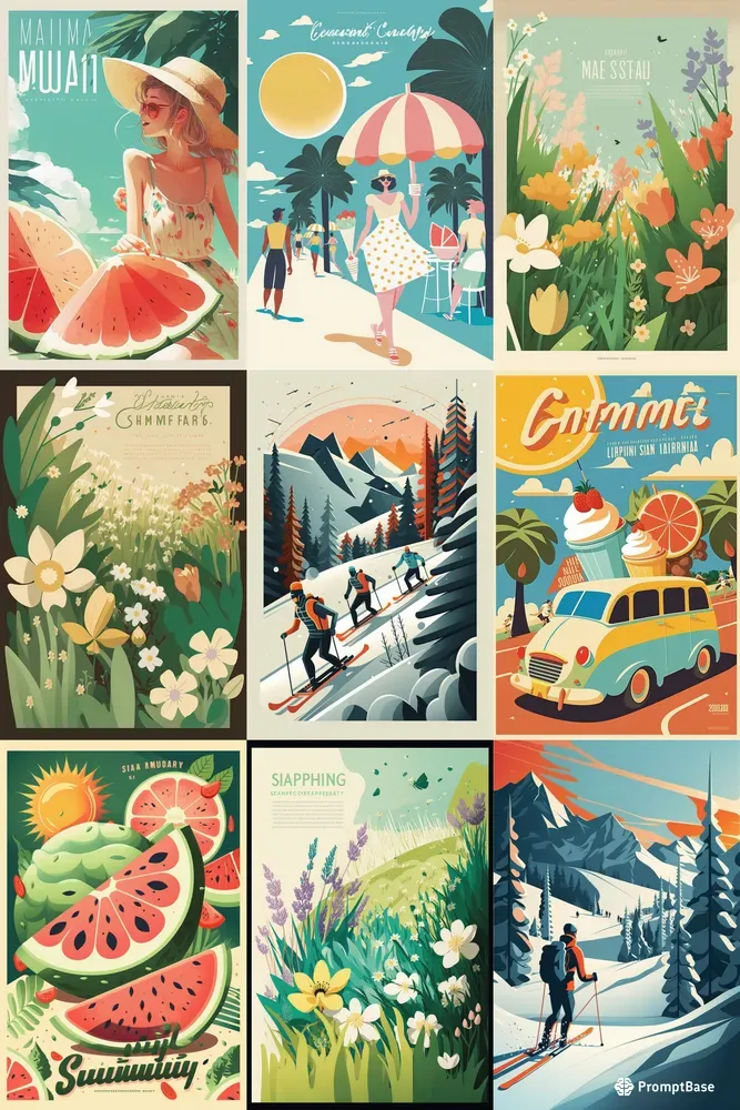 Flat Illustration Poster Designs
