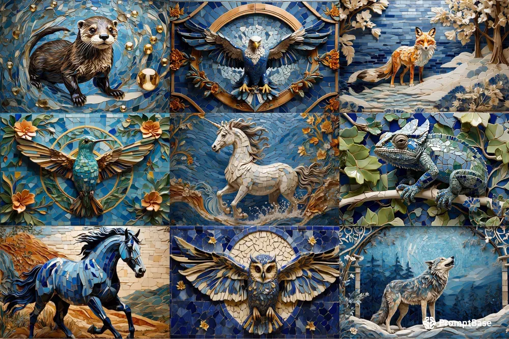 Mosaic Animals Azulejos Tiles