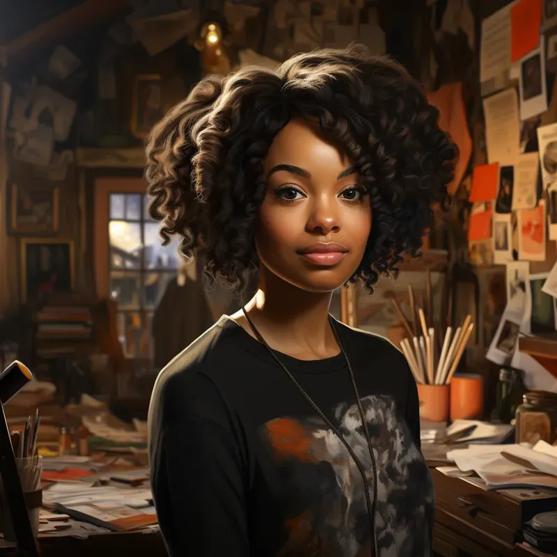 Realistic Black Women Portraits