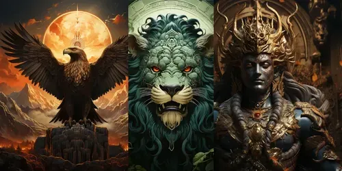 Handpainted Mythology Art generated by midjourney