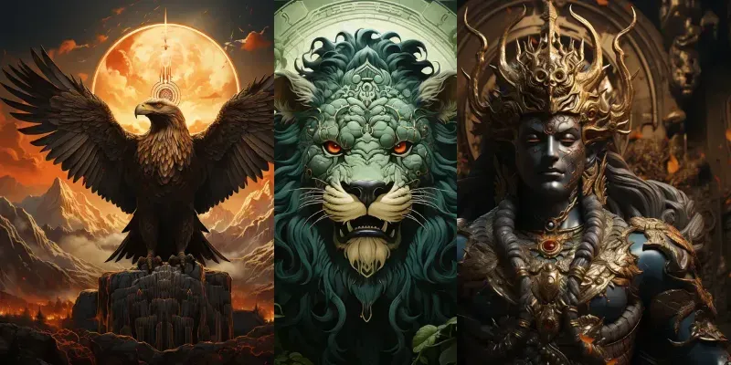 Handpainted Mythology Art generated by undefined