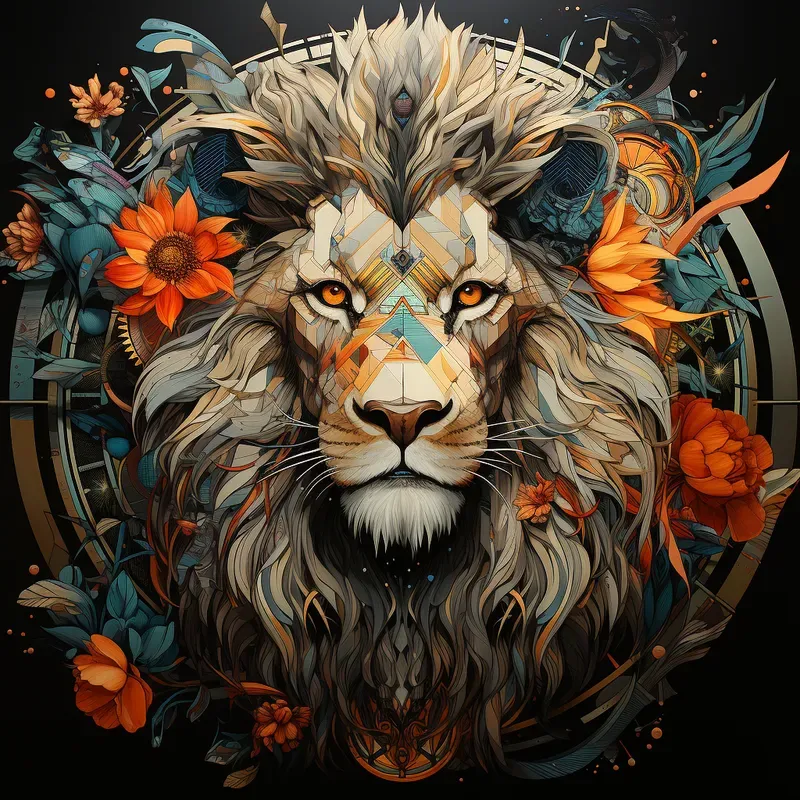 Abstract Animal Art Collages