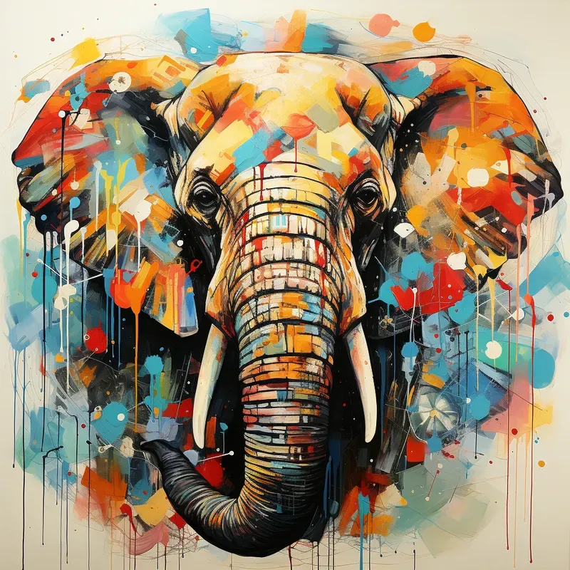 Abstract Animal Art Collages