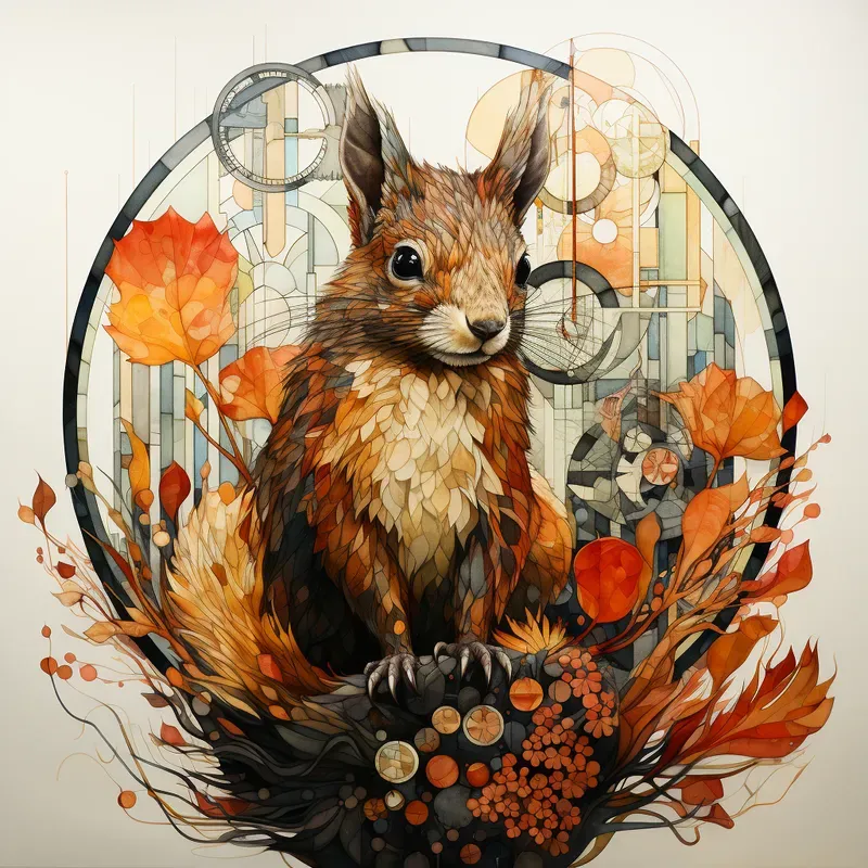 Abstract Animal Art Collages