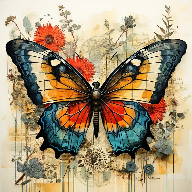 Abstract Animal Art Collages