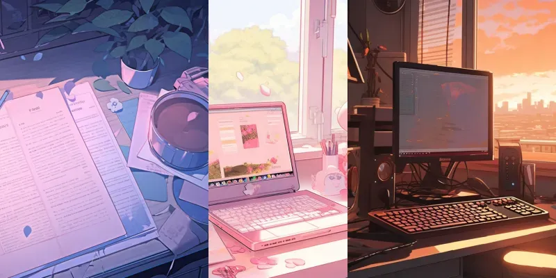 Lofi Workspace Backgrounds generated by undefined