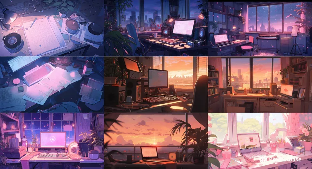 Lofi Workspace Backgrounds