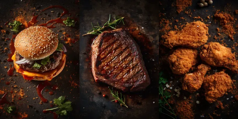 Food Advertising Poster Photographs generated by undefined