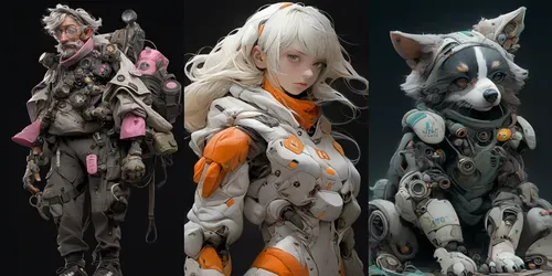 Scifi Gameanime Character Designs generated by midjourney