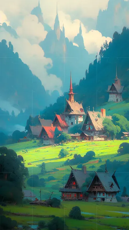2D Landscape Art Illustrations