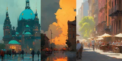 2D Landscape Art Illustrations generated by midjourney