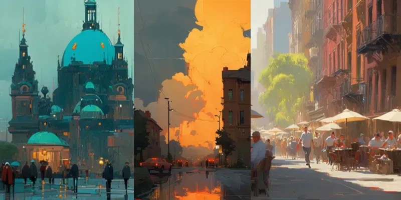 2D Landscape Art Illustrations generated by undefined