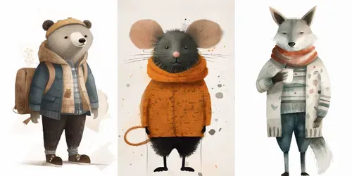 Childrens Picture Book Character Designs generated by midjourney