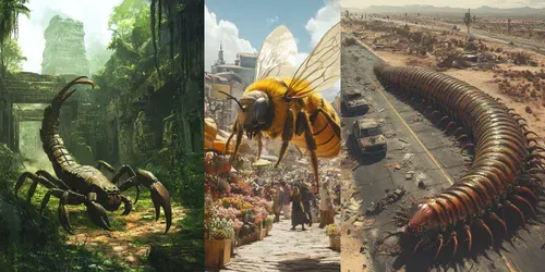 If Insects Were Giants Realistic Images generated by midjourney